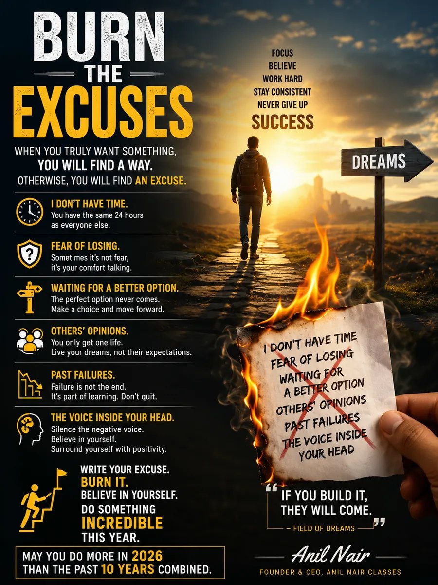 Burn your Excuses 